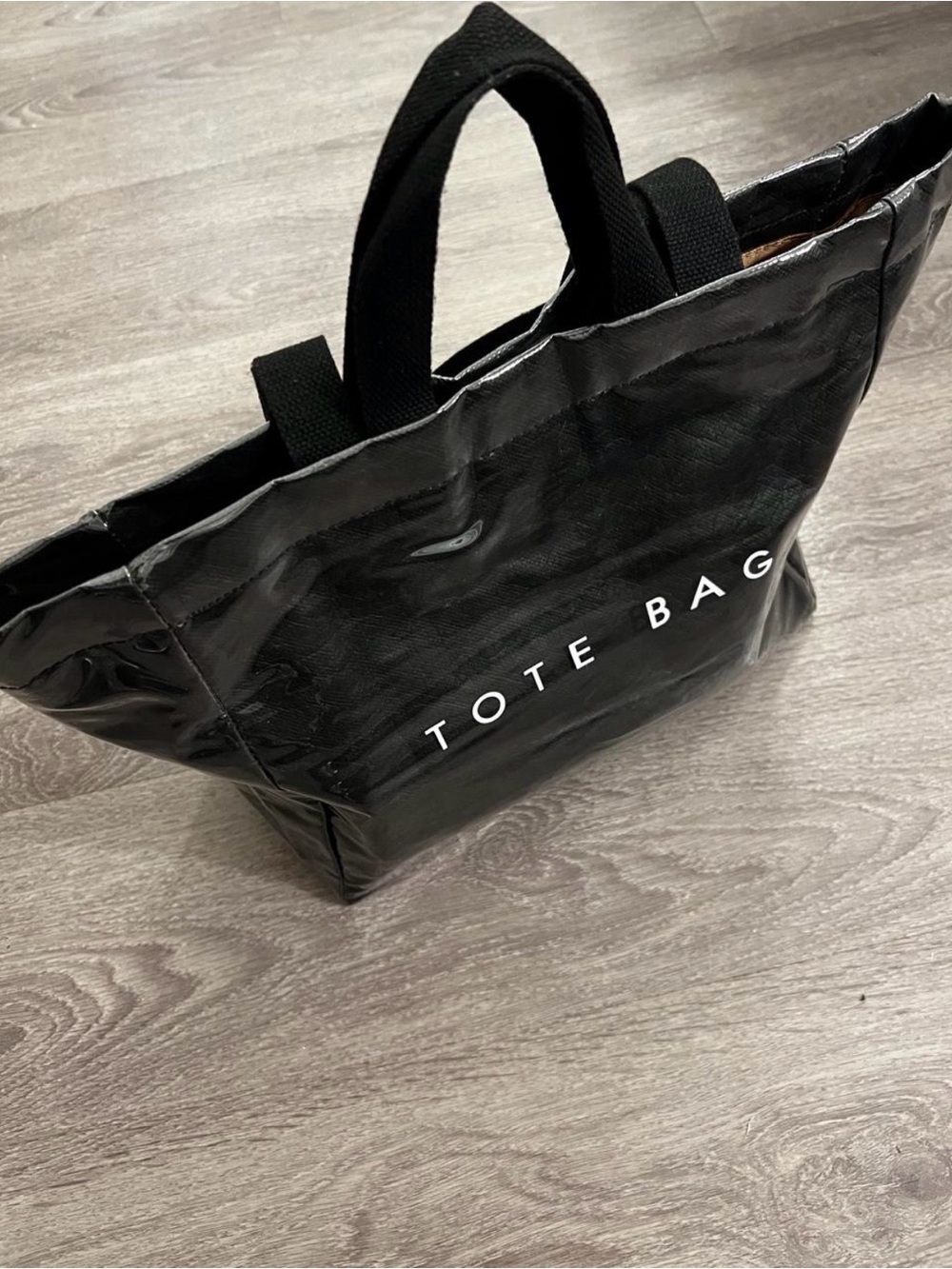 Black 'Tote Bag' Glossy Women's Tote